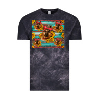 Cloud Black german shepherd with sunflowers Vintage Tee - Artiststas