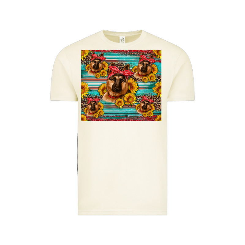 German Shepherd With Sunflowers Vintage Tee by Artiststas | Teevron