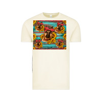 Vintage Arctic german shepherd with sunflowers Vintage Tee - Artiststas
