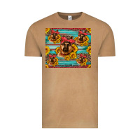 Vintage Camel german shepherd with sunflowers Vintage Tee - Artiststas