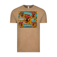 Vintage Coffee german shepherd with sunflowers Vintage Tee - Artiststas