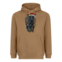 Toasted Coconut christmas black angus cattle with lights Heavyweight Hoodie - RanaPortraitStore