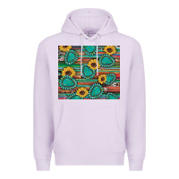 Lilac western gemstone sunflowers serape cowhide glitter wooden Premium Hoodie - Artiststas