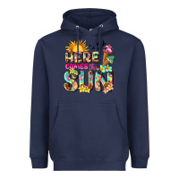 Navy here comes the sun Heavyweight Hoodie - texasbilliewilder