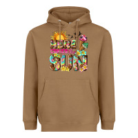 Toasted Coconut here comes the sun Heavyweight Hoodie - texasbilliewilder