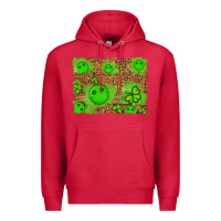 Cardinal shamrock glitter leopard and wood background Premium Hoodie - Artiststas