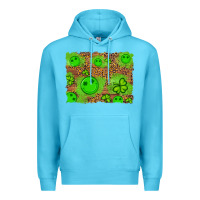 Ocean Blue shamrock glitter leopard and wood background Premium Hoodie - Artiststas