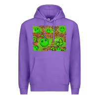 Purple shamrock glitter leopard and wood background Premium Hoodie - Artiststas