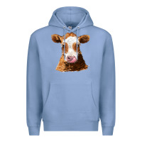 Colony Blue guernsey cow Premium Hoodie - AdoDesignShop