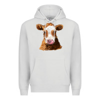 Dove Grey guernsey cow Premium Hoodie - AdoDesignShop