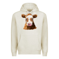 Oatmeal Heather guernsey cow Premium Hoodie - AdoDesignShop