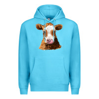 Ocean Blue guernsey cow Premium Hoodie - AdoDesignShop