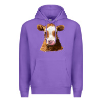 Purple guernsey cow Premium Hoodie - AdoDesignShop