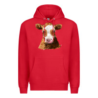 Red guernsey cow Premium Hoodie - AdoDesignShop