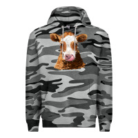 Slate Camo guernsey cow Premium Hoodie - AdoDesignShop