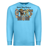 Ocean Blue kinda busy being a goat mom Premium Sweatshirt - CowhideDigitalArt