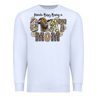 White kinda busy being a goat mom Premium Sweatshirt - CowhideDigitalArt