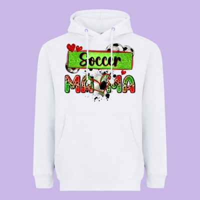 Soccer Mama With Leopard Heavyweight Hoodie Designed By Zillion Design Studio
