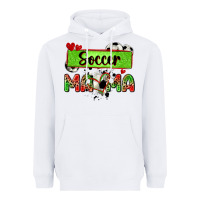 White soccer mama with leopard Heavyweight Hoodie - Zillion Design Studio