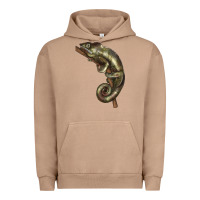 Pigment Burro Green Chameleon Lizard Illustrations Urban Hoodie - LillyAllenDesigns