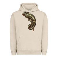Pigment French Oak Green Chameleon Lizard Illustrations Urban Hoodie - LillyAllenDesigns