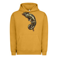 Pigment Peanut Butter Green Chameleon Lizard Illustrations Urban Hoodie - LillyAllenDesigns