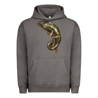 Pigment Tornado Green Chameleon Lizard Illustrations Urban Hoodie - LillyAllenDesigns