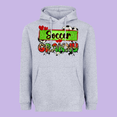 Soccer Granny With Leopard Heavyweight Hoodie Designed By Zillion Design Studio