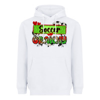 White soccer granny with leopard Heavyweight Hoodie - Zillion Design Studio
