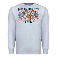 Heather Grey Party like its 1776 4th of july Premium Sweatshirt - CowGirlArtShop