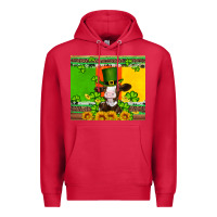 Cardinal saint patricks cow and hat with sunflower and shamrock Premium Hoodie - Artiststas