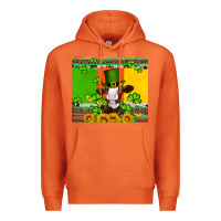 Carrot saint patricks cow and hat with sunflower and shamrock Premium Hoodie - Artiststas