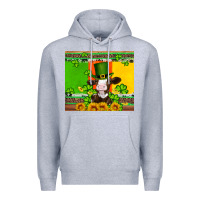 Heather Grey saint patricks cow and hat with sunflower and shamrock Premium Hoodie - Artiststas