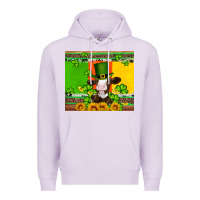 Lilac saint patricks cow and hat with sunflower and shamrock Premium Hoodie - Artiststas