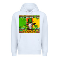 White saint patricks cow and hat with sunflower and shamrock Premium Hoodie - Artiststas