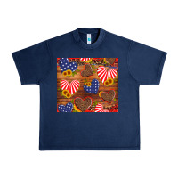 Navy america heart Urban Heavy Tee - Artiststas