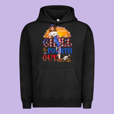 Chill The Fourth Out 4th Of July Urban Hoodie Designed By Nancycooperartshop