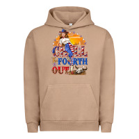 Pigment Burro Chill the fourth out 4th of july Urban Hoodie - NancyCooperArtShop