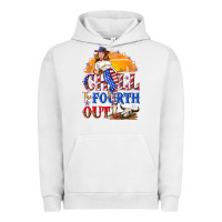 Pigment Lunar Rock Chill the fourth out 4th of july Urban Hoodie - NancyCooperArtShop
