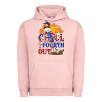 Pigment Salmon Chill the fourth out 4th of july Urban Hoodie - NancyCooperArtShop