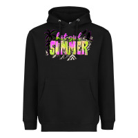 Black hot girl summer with palms Heavyweight Hoodie - texasbilliewilder