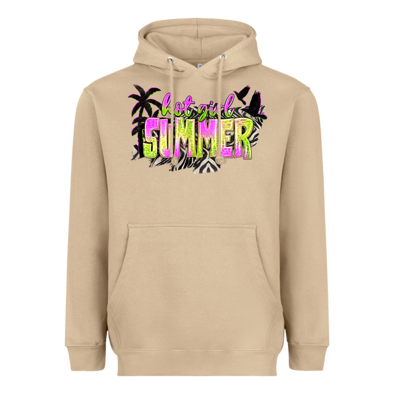 Hot Girl Summer With Palms Heavyweight Hoodie by texasbilliewilder | Teevron