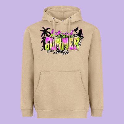 Hot Girl Summer With Palms Heavyweight Hoodie Designed By Texasbilliewilder