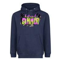 Navy hot girl summer with palms Heavyweight Hoodie - texasbilliewilder