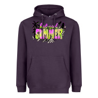 Plum hot girl summer with palms Heavyweight Hoodie - texasbilliewilder