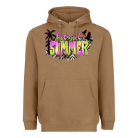 Toasted Coconut hot girl summer with palms Heavyweight Hoodie - texasbilliewilder
