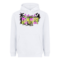 White hot girl summer with palms Heavyweight Hoodie - texasbilliewilder