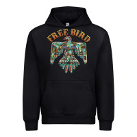 Black free bird feathers thunderbird Urban Hoodie - BarkalooDesign