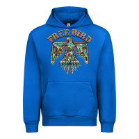 Cobalt free bird feathers thunderbird Urban Hoodie - BarkalooDesign