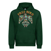 Foreset Green free bird feathers thunderbird Urban Hoodie - BarkalooDesign